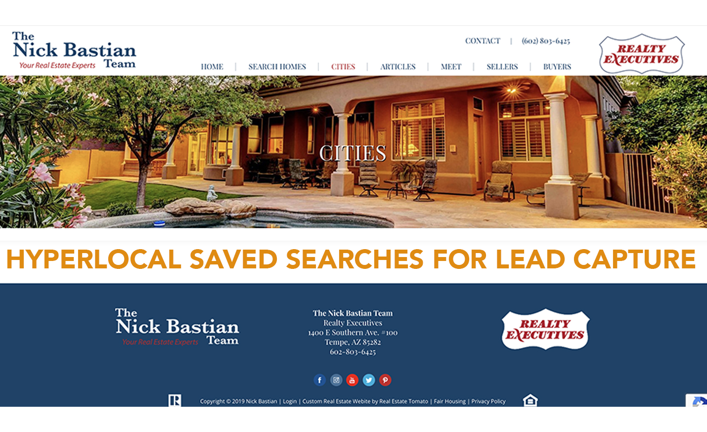 hyperlocal saved searches for lead capture with realtors and brokers