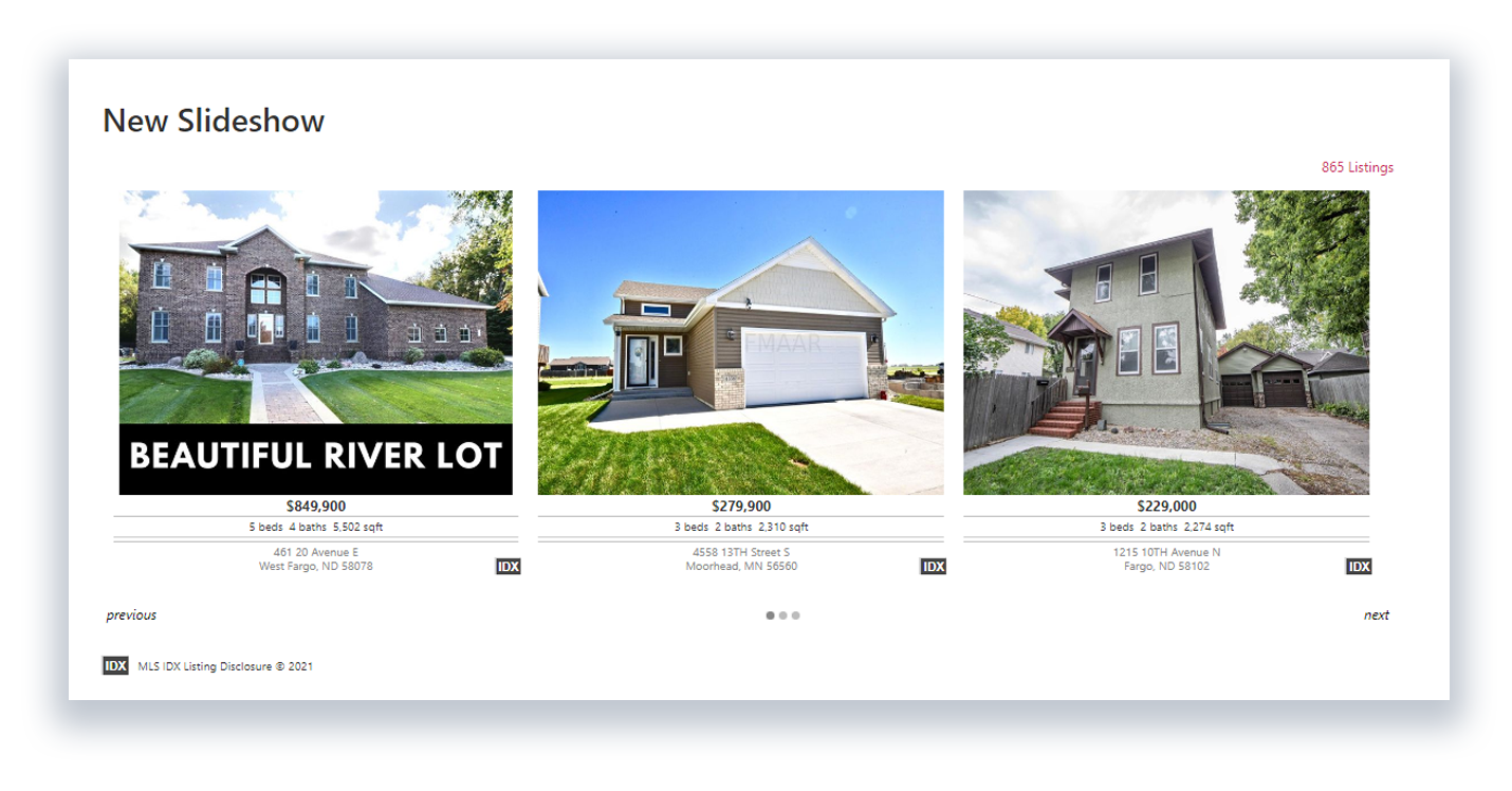 Flexmls IDX WordPress Plugin Update v3.13 Slideshow Widget